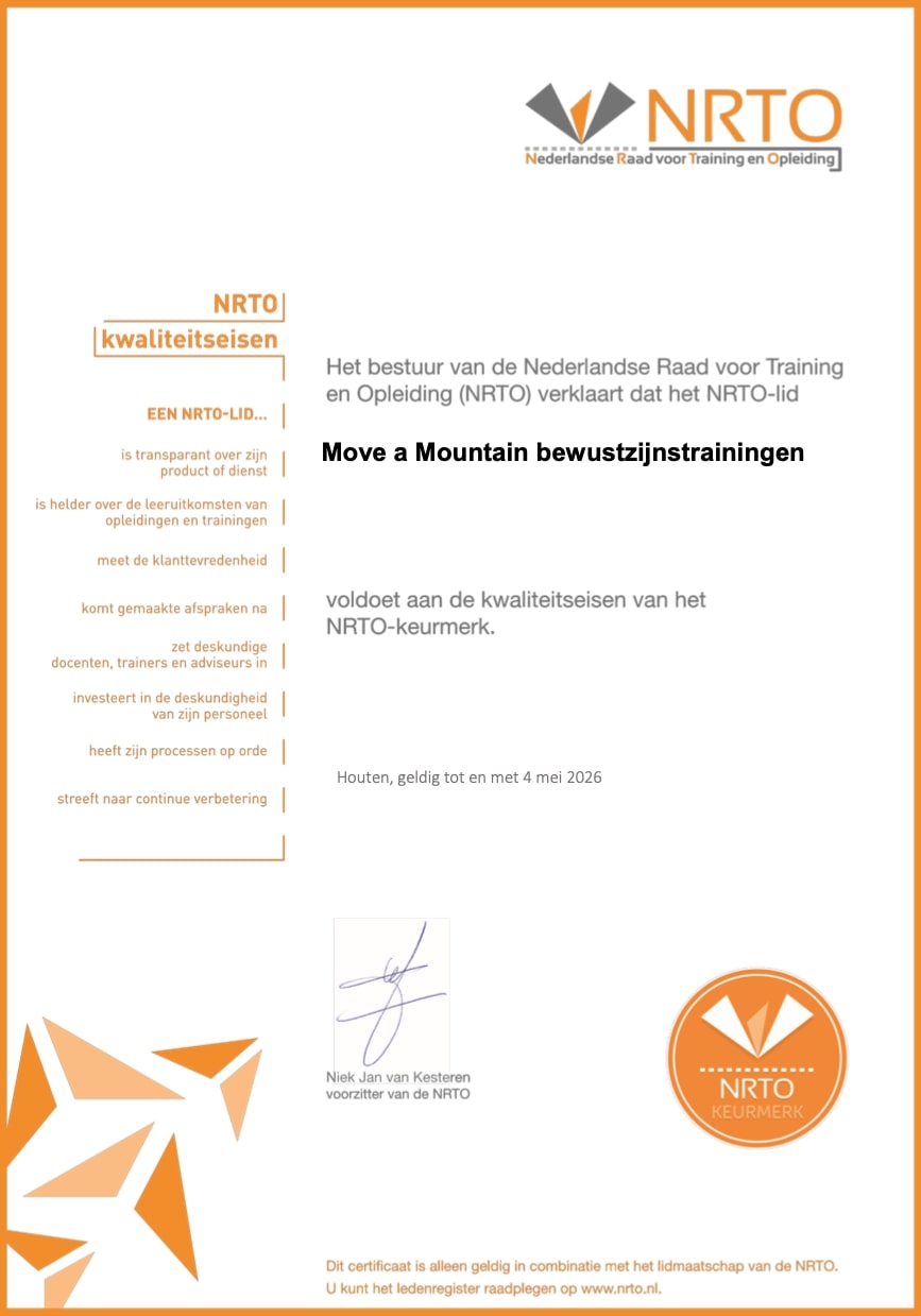 NRTO keurmerk certificaat